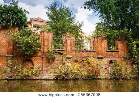 The Wall Of Old Building In Ghent, Belgium.
