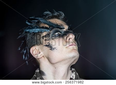 Professional Make-up Fantastic Personag Like A Raven