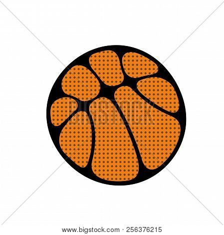 Colorful Ball For Outdoor Basketbal Game. Vector Art.