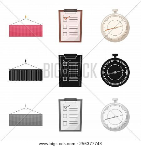 Vector Design Of Goods And Cargo Icon. Set Of Goods And Warehouse Vector Icon For Stock.