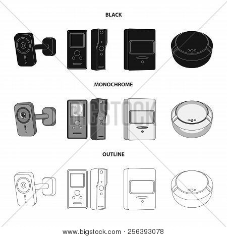 Isolated Object Of Cctv And Camera Logo. Set Of Cctv And System Vector Icon For Stock.