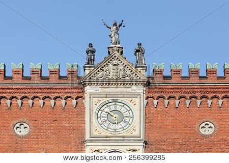 Odense, Denmark - August 16, 2018: City Hall Of Odense In Denmark