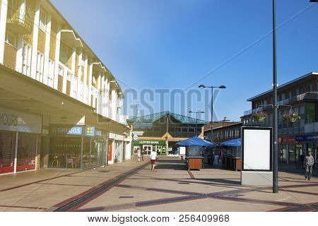 Corby, United Kingdom - September, 01, 2018: English Street View