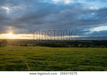 A Beautiful Sunset Over The Forth Of Firth Near Linlithgow