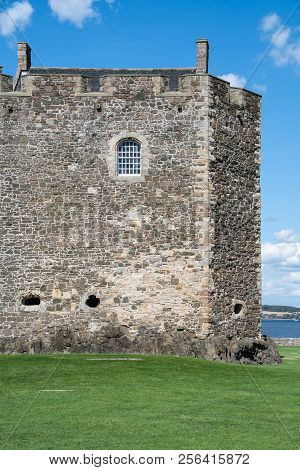 The Outer Wall Of Blackness Castle On A Sunny Day