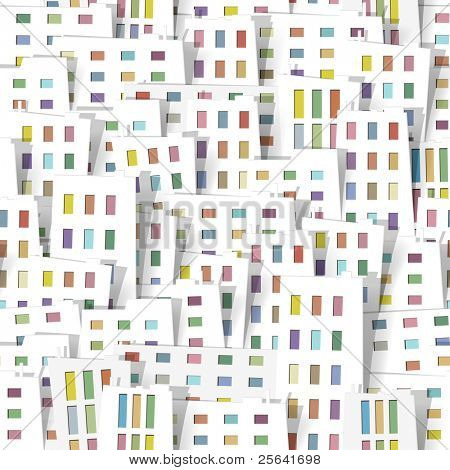 panoráma város. folytonos vector minta. 2. rész