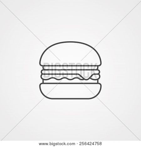 Burger Vector Icon. Filled Flat Sign For Mobile Concept And Web Design. Cheeseburger Or Hamburger Si