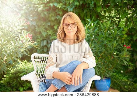 Happy Confident Woman Outdoor Portrait