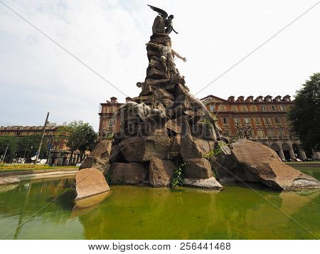 Traforo Del Frejus Statue In Turin