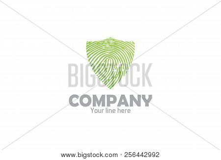 Technology Shield Logo - White Background Illustartion Design