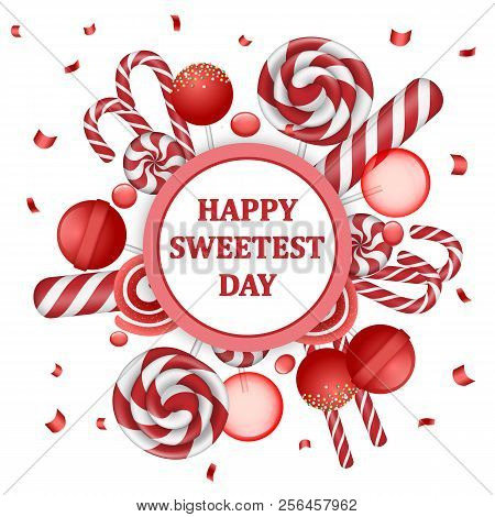 Sweetest Day Concept Background. Realistic Illustration Of Sweetest Day Vector Concept Background Fo