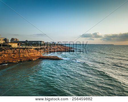 Aerial Shot Of Mil Palmeras Seashore, Spain