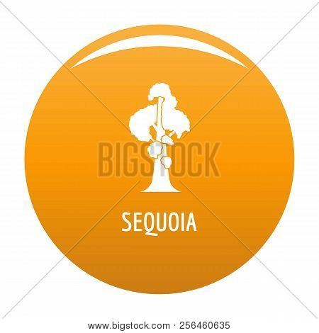 Sequoia Icon. Simple Illustration Of Sequoia Vector Icon For Any Design Orange