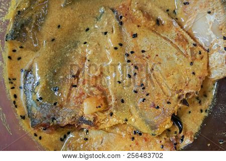 Pomfret Fish Pieces On A Plate.