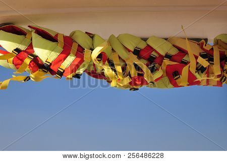 Life Vests On A Boat, Life Jackets In A Boat