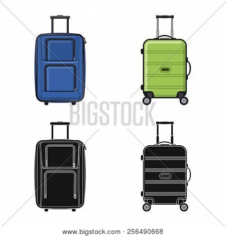 Vector Illustration Of Suitcase And Baggage Logo. Set Of Suitcase And Journey Stock Vector Illustrat
