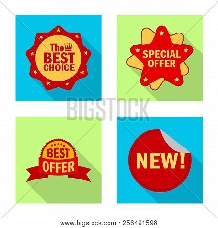 Vector Design Of Emblem And Badge Sign. Set Of Emblem And Sticker Vector Icon For Stock.