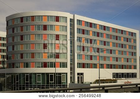 Leinfelden-echterdingen - April 02,2018: Mövenpick Hotel The Mövenpick Hotel Is A Big Hotel Between 