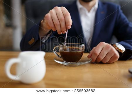 A White Collar Worker In The Cafe