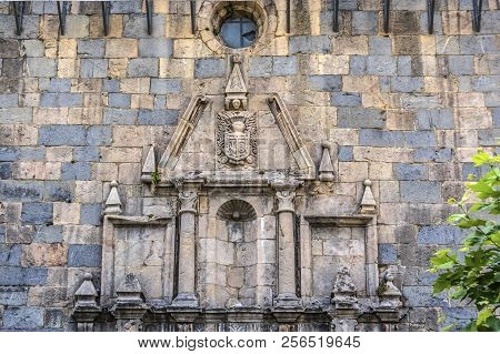 Detail Of The Portico Of The Church San Nicolás De Bari That Is Located On The Way Of Santiago Frenc