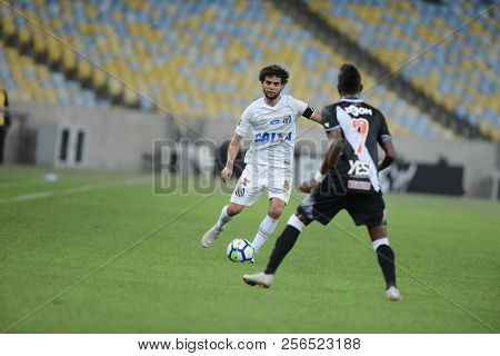 Rio, Brazil - September 01, 2018: Victor Ferraz Player In Match Between Vasco And Santos By The Braz