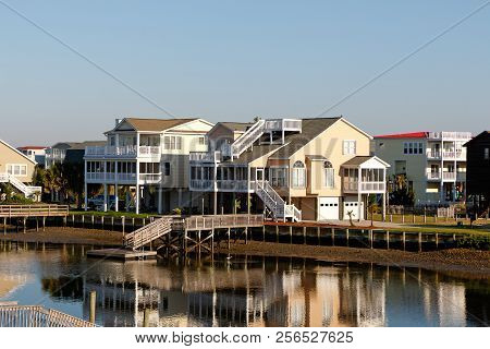 Luxury Beach Houses On The Inter Coastal Waterway, Sunset Beach, North Carolina