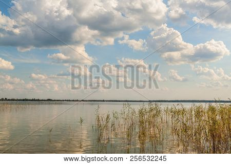 Summer Cloudy Evening On The Lake Svityaz  (svitiaz, Shatsky National Natural Park, Ukraine)
