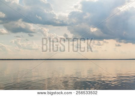Summer Cloudy Evening On The Lake Svityaz  (svitiaz, Shatsky National Natural Park, Ukraine)