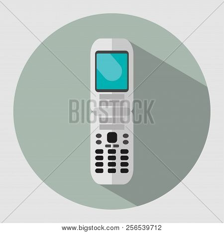 Old Mobile Phone With Unique Shape Vector Illustration