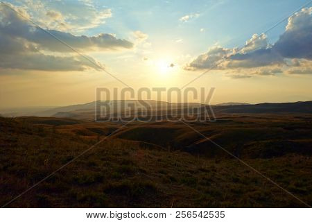 Landscape During Sunset In Geghama Mountains, Armenia