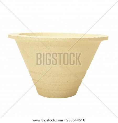 Fireproof products casting processing. Products for use in high modes, lining furnaces, foundry tracts, laboratory glassware,  isolated on white background.