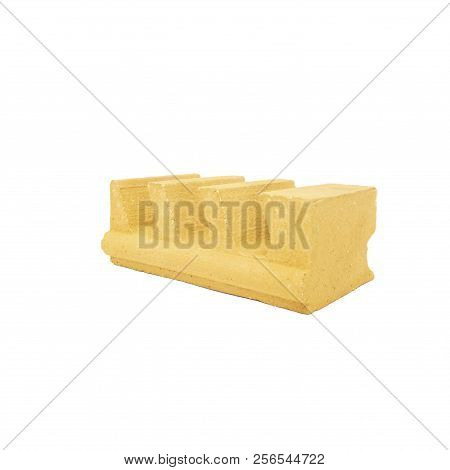 Fireproof products casting processing. Products for use in high modes, lining furnaces, foundry tracts, laboratory glassware,  isolated on white background.