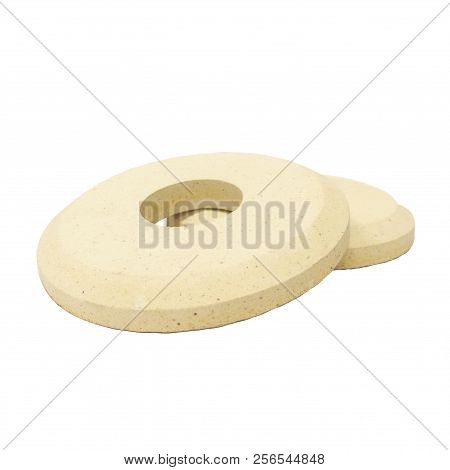 Fireproof products casting processing. Products for use in high modes, lining furnaces, foundry tracts, laboratory glassware,  isolated on white background.