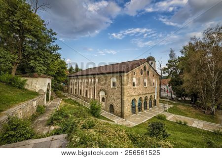 Kalofer, Bulgaria - May 9, 2018: The Church Sveta Bogoroditsa, Christian Temple Building From The Bu