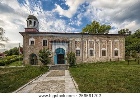 Kalofer, Bulgaria - May 9, 2018: The Church Sveta Bogoroditsa, Christian Temple Building From The Bu