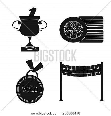 Isolated Object Of Car And Rally Logo. Set Of Car And Race Stock Vector Illustration.