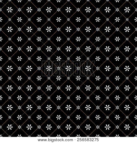 Cell, Grid With Diagonal Lines Seamless Background