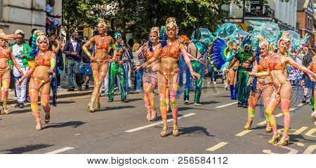 Notting Hill Carnival, London. August 27 2018. A View Of Some Of The Participants At Notting Hill Ca