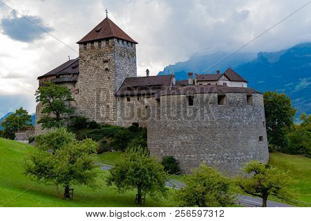 Vaduz, Liechtenstein, August 18th 2018:- Vaduz Castle, The Home Of The Ruling Prince Of Liechtenstei