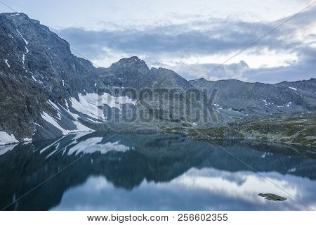 Evening On The Lake Alla-askir. Altai Landscape