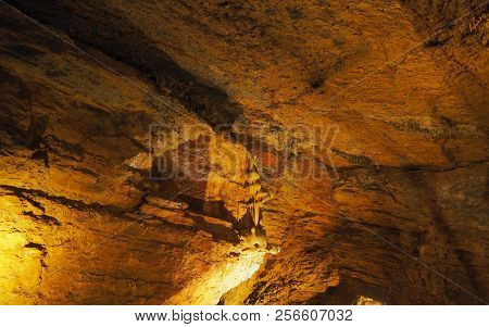 View On The Inside Of A Very Old Stone Cave