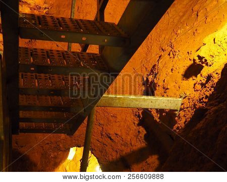 View On The Inside Of A Very Old Stone Cave