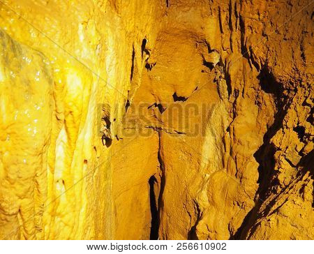 View On The Inside Of A Very Old Stone Cave