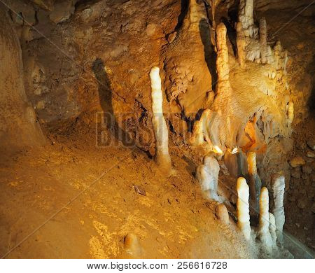 View On The Inside Of A Very Old Stone Cave