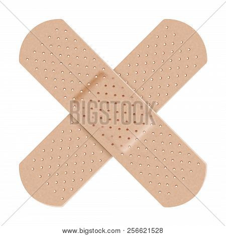 Medical Plaster Of Human Color On A White Background