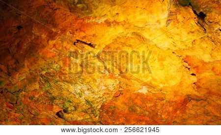 View On The Inside Of A Very Old Stone Cave