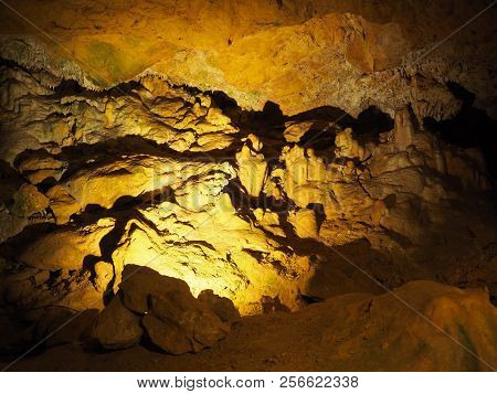 View On The Inside Of A Very Old Stone Cave