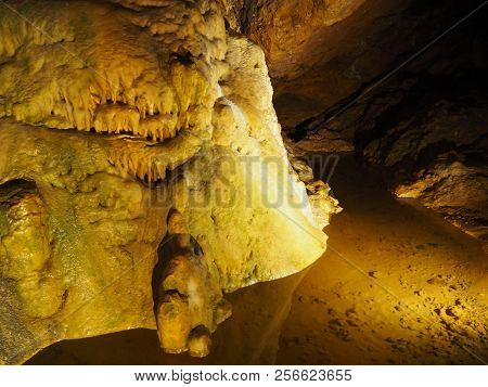 View On The Inside Of A Very Old Stone Cave