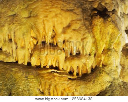 View On The Inside Of A Very Old Stone Cave