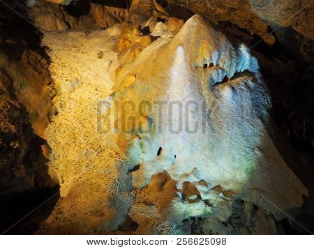 View On The Inside Of A Very Old Stone Cave